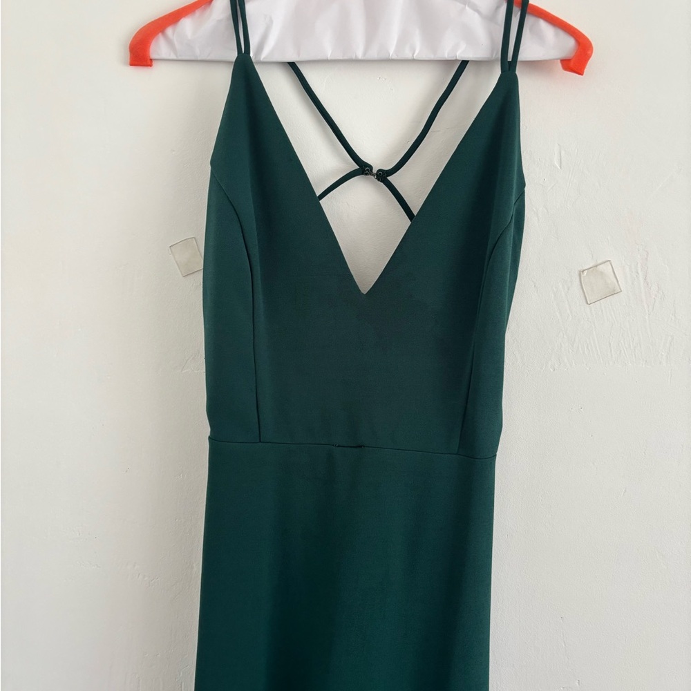 Elegant Green Sleeveless Dress